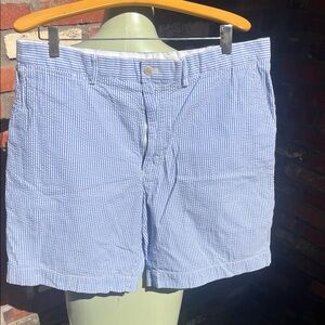 Ralph Lauren Polo Golf Blue and White Seersucker Shorts size 38